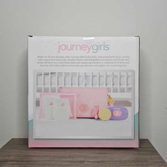 Journey Girls Plush 7 Piece Diaper Bag Set For 14" Doll 3+ NWT - Picture 2 of 6